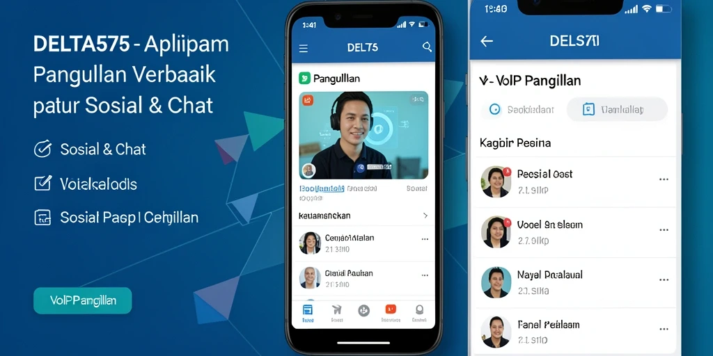 Antarmuka DELTA575 yang intuitif untuk panggilan VoIP.