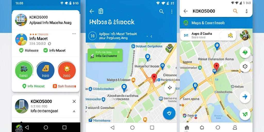 Tampilan antarmuka KOKO5000 yang memudahkan pengguna dalam mengakses info macet.