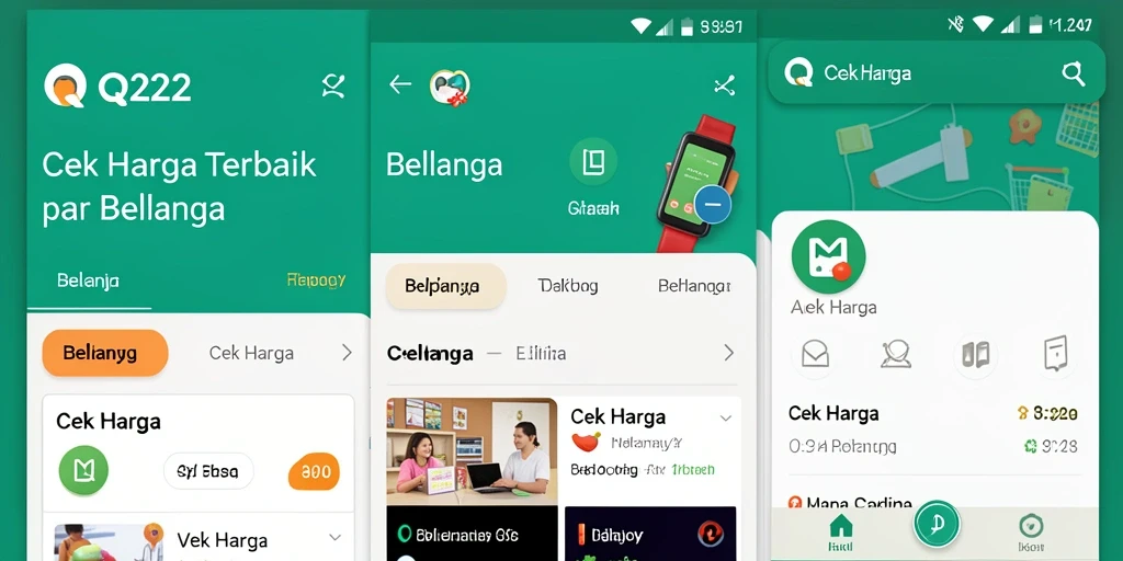 Tampilan antarmuka QQ222 untuk Cek Harga yang informatif.