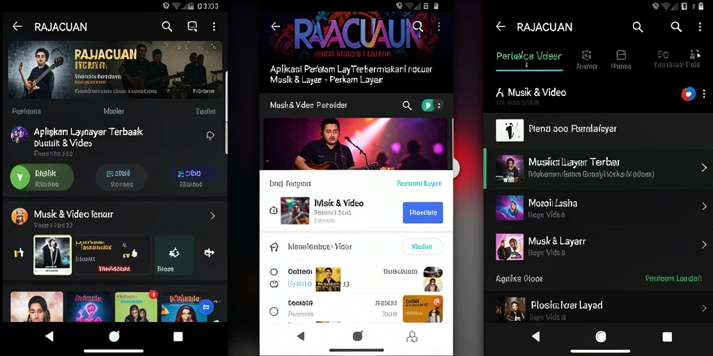 Tampilan antarmuka RAJACUAN saat merekam layar dengan fitur lengkap.
